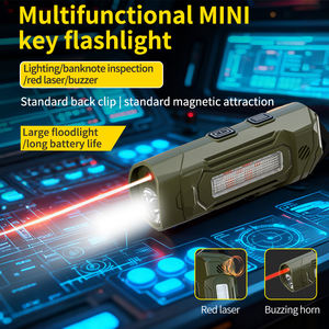 <span class=keywords><strong>Mini</strong></span> Torcia Multifunzione con Allarme, Gancio Magnetico, Design Portatile, Luce LED Multi-sorgente in Materiale PC - Product Image 2