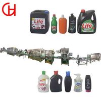 Ligne de remplissage entièrement automatique électrique 6000BPH 1L pour shampoing et détergent avec machine de tri, de bouchage et d'étiquetage des bouteilles