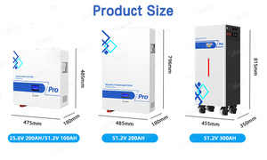10kwh 20 kWh 30kwh 40kwh 50kwh Almacenamiento de energía doméstico montado en la pared Baterías solares Lifepo4 - Product Image 2
