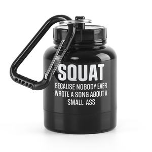 <span class=keywords><strong>Mini</strong></span> tarro portátil de proteína en polvo con llavero, embudo, botella de medicina para Fitness, montañismo, botellas de agua, categoría de producto - Product Image 2