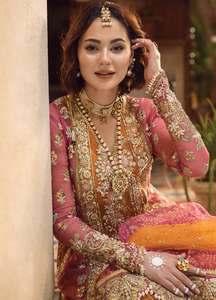 Atractivo Vestido de Fiesta Bordado en Tela de Satén para Novia, Lehenga para Mujer, Vestidos Elegantes de India y Pakistán - Product Image 3