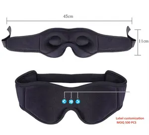 Neueste 5.0 Musik 3D Schlaf Augen maske Kopfhörer Stirnband Wireless Sleep Travel Custom Augenbinde