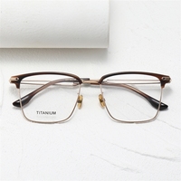 Monture de lunettes optiques en titane de haute qualité 565 pour homme, femme, unisexe, avec branches élastiques et design géométrique