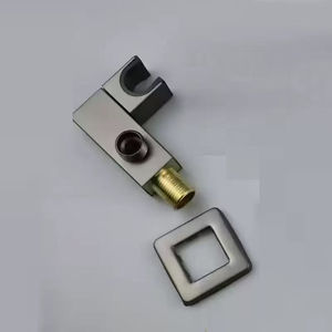 Accessoire de quincaillerie en laiton carré au design moderne, multicolore, réglable, noir mat brossé, léger, installation facile - Product Image 3