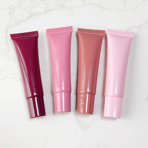 Tubo de Brillo Labial de 15 ml con Logotipo Personalizado, Tubos de Brillo Labial Exprimibles, Tubos de Brillo Labial Voluminizador con Aplicador de Silicona Curvo - Product Image 4