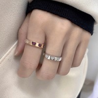 Délicat mode pur étoile coeur brillant Zircon fiançailles doigt laiton réservations fille fiançailles cadeau anneaux pour femmes bijoux