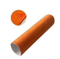 Film de protection intérieur de voiture en velours suédé auto-adhésif de haute qualité 1,52*15m orange pour changement de couleur de carrosserie complète