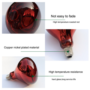 <span class=keywords><strong>Lampe</strong></span> Chauffante Infrarouge 100W 150W 250W pour Poussins et Volailles, Ampoule Chauffante Halogène, <span class=keywords><strong>Lampe</strong></span> Chauffante pour Salle de Bain, Thérapie par Lumière <span class=keywords><strong>Rouge</strong></span>, <span class=keywords><strong>Lampe</strong></span> Chauffante Infrarouge - Product Image 6