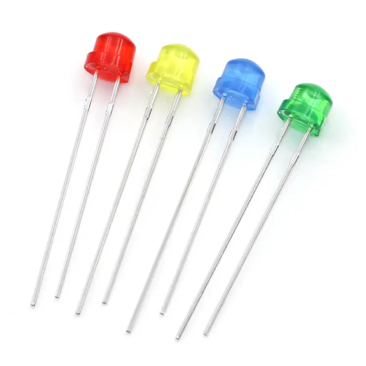 Jstronic 4.8mm 5mm Straw Hat Led diffused lens red/yellow/green/blue/white