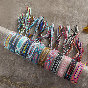 European and American Bohemian Seven-Color Nepal Retro Braided <b>Bracelet</b> <b>Set</b> Embroidered Adjustable Geneva Friendship Watch Chain - Product Image 4