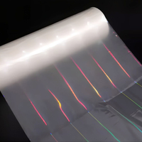 Film holographique BOPP de haute qualité, film de plastification thermique brillant arc-en-ciel, transparent