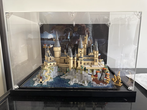 Support d'affichage autoportant en plastique transparent <span class=keywords><strong>de</strong></span> style chinois à 1 étagère pour usage intérieur, compatible avec les briques du Château <span class=keywords><strong>de</strong></span> <span class=keywords><strong>Poudlard</strong></span> 76419 - Product Image 3