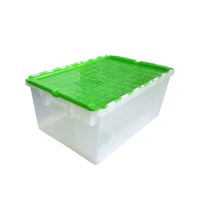 Boîtes de rangement empilables 100% PP vierge, bacs de transport, personnalisables (couleur et logo), caisses en plastique avec couvercle, écologiques, emboîtables, en promotion