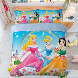 Tốt Nhất Bán Tùy Chỉnh 3D In Phim Hoạt Hình Công Chúa Sang Trọng Thiết Kế Tấm Ga Giường Duvet Cover Set Nữ Hoàng Vua Kích Thước Bộ Đồ Giường Đặt - Product Image 1