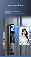 Fabrieks prijs 3D Wishome Lock slimme deurvergrendeling met gezichtsherkenning, biometrische vingerafdruk, code, kaart en cloud.