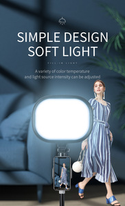 Lampe de studio LED de bureau <span class=keywords><strong>S20</strong></span> pour jeux, diffusion en direct, YouTube, éclairage d'appoint, intensité réglable, avec support pour téléphone - Product Image 5
