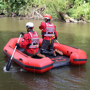 Equipo de rescate marino profesional Tablero de trineo de rescate de jet ski de surf inflable portátil con teca para salvavidas - Product Image 3
