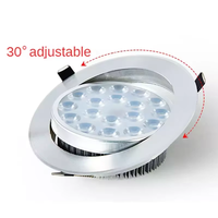 Spot LED réglable en aluminium argenté 3000K blanc chaud RGB pour bureau, salon, hôtel 85-265V CE
