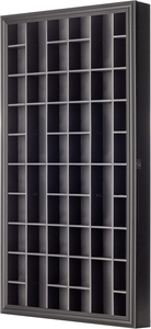 17 "x 32" Accessoires de barre de porte en verre Verrerie miniature à collectionner <span class=keywords><strong>Vitrine</strong></span> <span class=keywords><strong>murale</strong></span> noire en verre à liqueur - Product Image 2