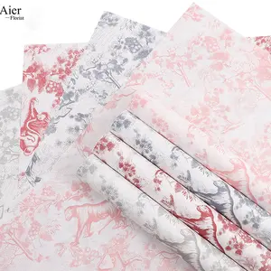 Aierflorist 2023 new design waterproof luxury European copy hot flower bouquet packaging wrapping kraft paper for florist