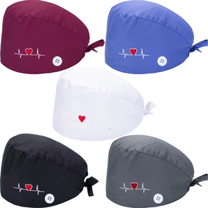 Soft Breathable Scrub Caps Elastic Comfort Fit Washable Reusable Medical Hats Stylish Durable <b>Nurses</b> Cap - Product Image 5