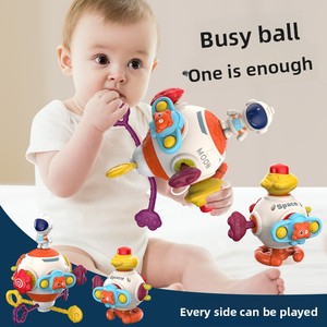 Jouet sensoriel éducatif en plastique 8-en-1 pour bébés (0-3 ans) – Balle d'agitation et d'attraction à suspendre au lit pour l'entraînement de la préhension - Product Image 4
