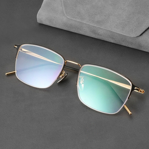 Monturas <span class=keywords><strong>de</strong></span> <span class=keywords><strong>Gafas</strong></span> Ópticas Rectangulares <span class=keywords><strong>de</strong></span> Titanio Puro, Semi-Sin Montura, Compra Personalizada <span class=keywords><strong>de</strong></span> <span class=keywords><strong>Gafas</strong></span> Graduadas Progresivas en Línea - Product Image 1