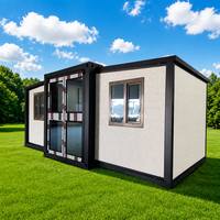 Rumah Tamu Peternakan Baja Modular Ekspansiabel 20ft dengan Kamar Mandi untuk Penginapan B&B di Pedesaan, Rumah Kontainer Prefabrikasi