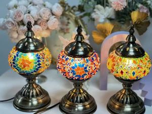 Vintage <b>DIY</b> Handmade Turkish Mosaic Table Lamp <b>Kit</b> Self-adhesive Craft Making Set Creative Glass Ambient Desk Lamp - Product Image 6