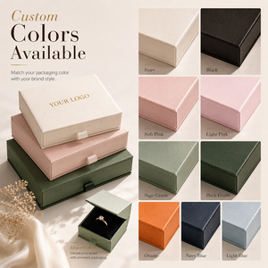 Boîte à <span class=keywords><strong>tiroir</strong></span> coulissant en carton SHINY Premium avec enveloppes personnalisées pour la présentation de bijoux en argent haut de gamme - Product Image 2