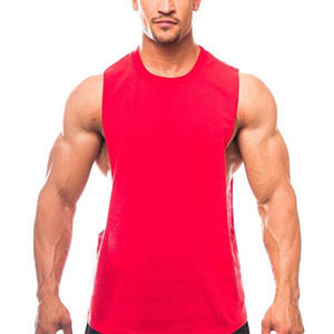 Camiseta de algodón personalizada con placa ligera, Camiseta deportiva sin mangas de verano de Color sólido, chaleco deportivo para hombre, camiseta de entrenamiento para correr de algodón puro - Product Image 3