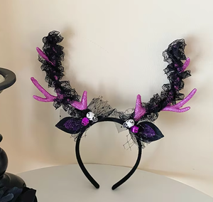 2025 Halloween corne de <span class=keywords><strong>cerf</strong></span> squelette fantôme hanter bandeau pour filles méchant bandeau de <span class=keywords><strong>cheveux</strong></span> pour femmes dames adolescents accessoires de <span class=keywords><strong>cheveux</strong></span> - Product Image 3