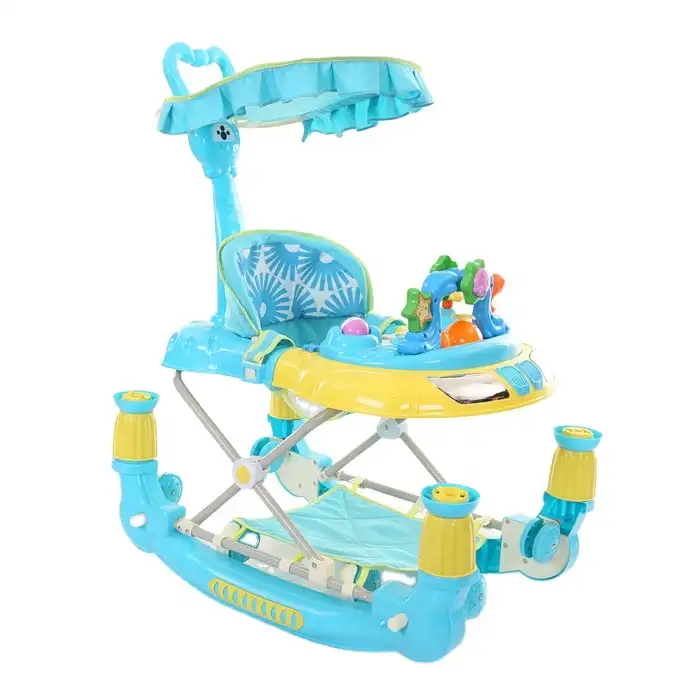 Multi function / can be turned into rocking chair / with canopy and push /foot rest baby walker walking toys