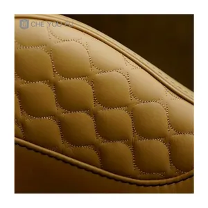 global hot selling pu microfiber leather material sewing pattern and punching embossed leather