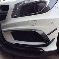 Pour Mercedes Benz Classe A W176 A45 2013-2018, canards latéraux de pare-chocs avant en fibre de carbone, aérateurs latéraux avant, garnitures de séparateurs latéraux, kit carrosserie