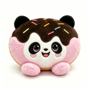 Peluche panda personnalisée en forme de donut, jouet en peluche donut, peluche animal alimentaire, peluche panda - Product Image 1