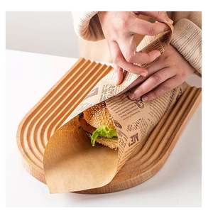 Papel Encerado Personalizado, Impermeable y Resistente a la Grasa, para Envolver Alimentos Calientes como Hamburguesas y Sándwiches, Hojas de Papel Marrón Seguras para Alimentos - Product Image 4