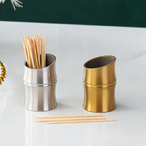 Hotel Restaurant Bar Table Decor Metal Wire Wooden Base Standing Tissue Napkin Holder With Toothpick Box For Dinning Table