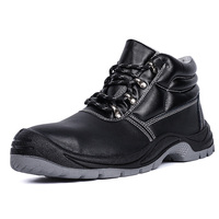 Bottes de travail à semelle PU et embout en acier, chaussures de sécurité imperméables pour la construction et les mines