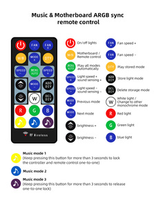 <span class=keywords><strong>Coolmoon</strong></span> สปอตสินค้าอุปกรณ์เสริมคอมพิวเตอร์เครื่องควบคุมเพลงพัดลม PC ศูนย์ควบคุม6PIN แหล่งจ่ายไฟ SATA <span class=keywords><strong>RGB</strong></span> ตัวควบคุมไร้สาย - Product Image 6