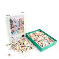 Rompecabezas de Cartón Personalizado OEM, Impresión a Todo Color, 1000 Piezas, Esquinas Cuadradas, Juguete Educativo Personalizado para Niños