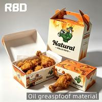 Boîte à emporter pour poulet frit avec logo personnalisé, emballage alimentaire de qualité supérieure, style coréen, pour hamburgers français, restauration rapide, boîte en papier pour poulet frit