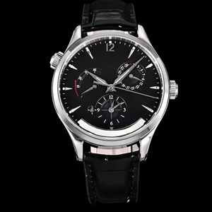 Montre mécanique haut de gamme pour homme OEM, automatique, heure mondiale, double fuseau horaire, réserve de marche, date, cadran noir saphir, bracelet - Product Image 2