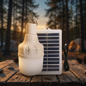 Lampe solaire rechargeable LED pour intérieur DC5V-6V 40W Diamètre 6cm Charge USB/Solaire SMD 2835 Matériel ABS+PP 500mAh Panneau solaire 1W - Product Image 3