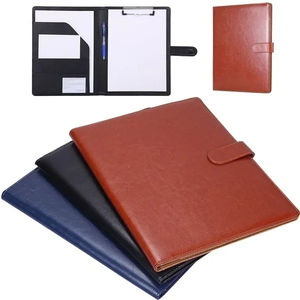 Custom Logo Leather Contract <strong>File</strong> <strong>Folders</strong> Multifunctional A4 Conference <strong>Folder</strong> Business Stationery <strong>Folder</strong> - Product Image 2