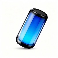 Speaker Silinder Transparan 360 Derajat Rhythm RGB Ambient Light TWS Wireless Stereo BT5.4 Audio Desktop Isi Ulang