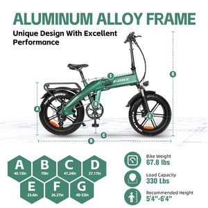2023 nueva <span class=keywords><strong>bici</strong></span> híbrida eléctrica bicicleta gorda de la gama larga e del neumático 1000W 48V 17,4 AH de 20 pulgadas - Product Image 1