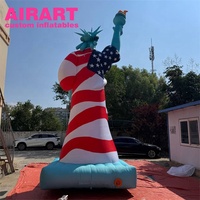 Statue de la Liberté géante gonflable pour la décoration publicitaire, personnalisable.