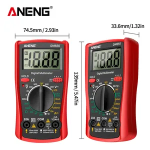 מולטימטר דיגיטלי ANENG DM850 עם 1999 תצוגות, בודק מתח AC/<span class=keywords><strong>DC</strong></span>, זרם והתנגדות עם שמירת נתונים ובדיקת טריודה - Product Image 6