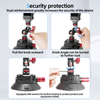 YuanYu Magic Arm - Support de fixation pour caméra avec double rotule, en alliage d'aluminium anodisé dur, kit de super-pince CNC pour appareil photo/LED